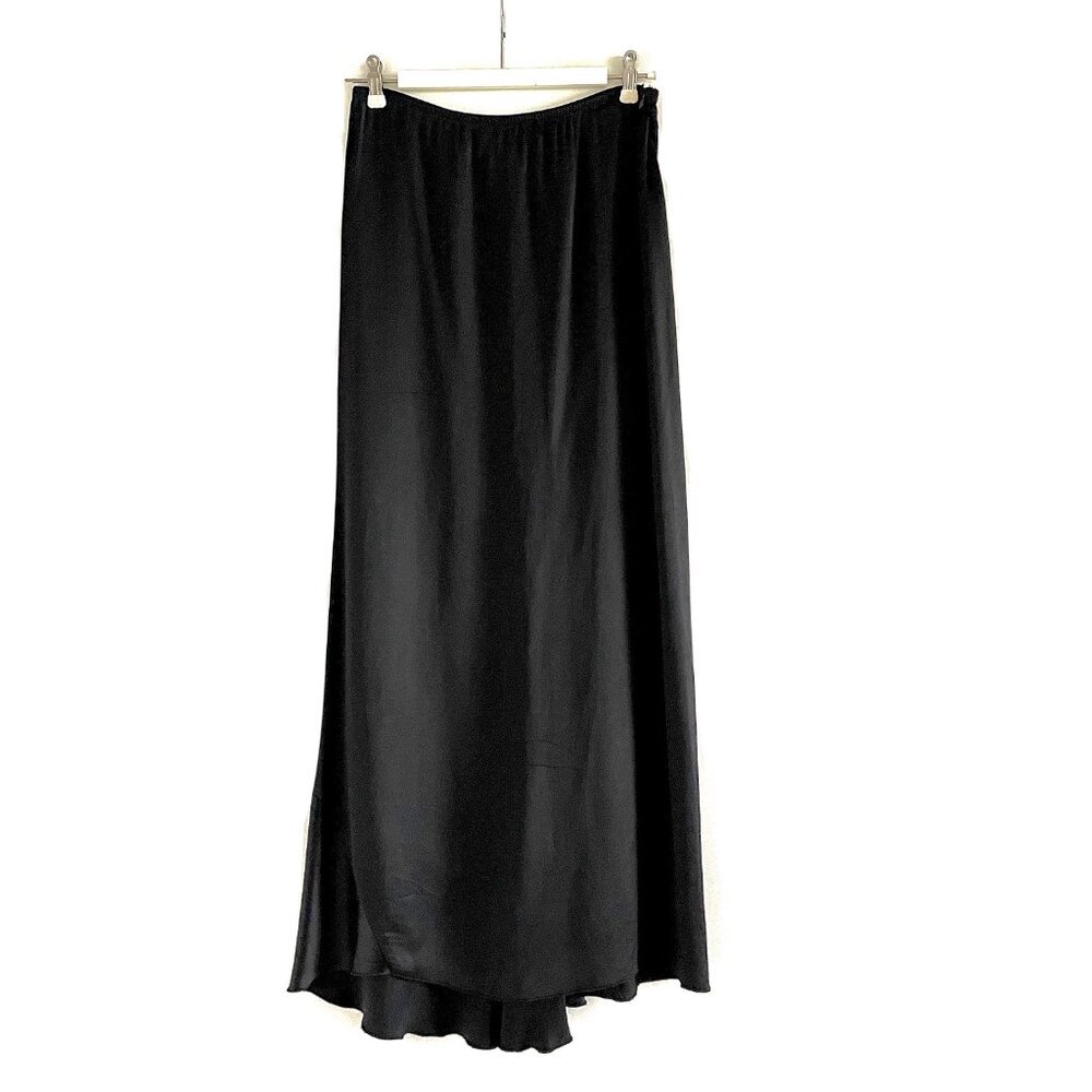 Zara Limited Edition Long Satin Effect Skirt in Black - Picture 4 of 16